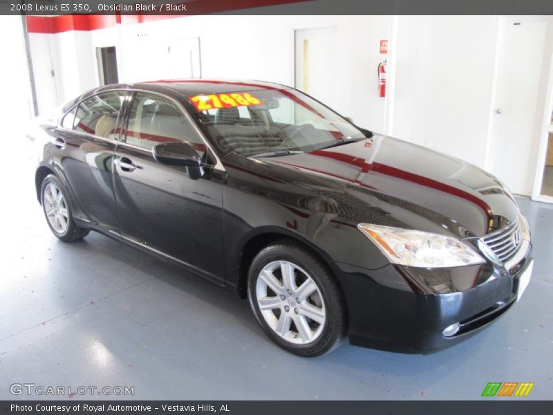 Obsidian Black / Black 2008 Lexus ES 350
