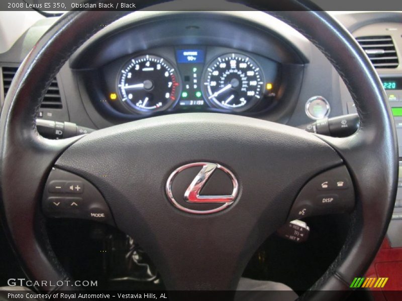Obsidian Black / Black 2008 Lexus ES 350