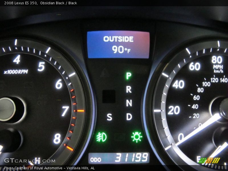 Obsidian Black / Black 2008 Lexus ES 350
