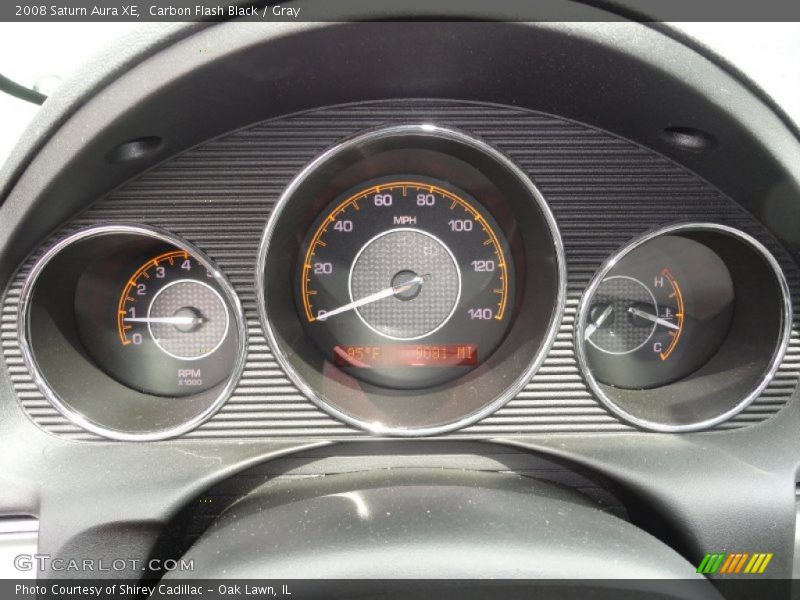 Carbon Flash Black / Gray 2008 Saturn Aura XE