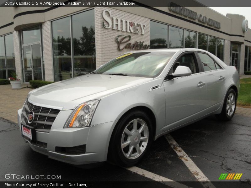 Radiant Silver / Light Titanium/Ebony 2009 Cadillac CTS 4 AWD Sedan