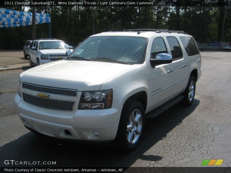 White Diamond Tricoat / Light Cashmere/Dark Cashmere 2011 Chevrolet Suburban LTZ