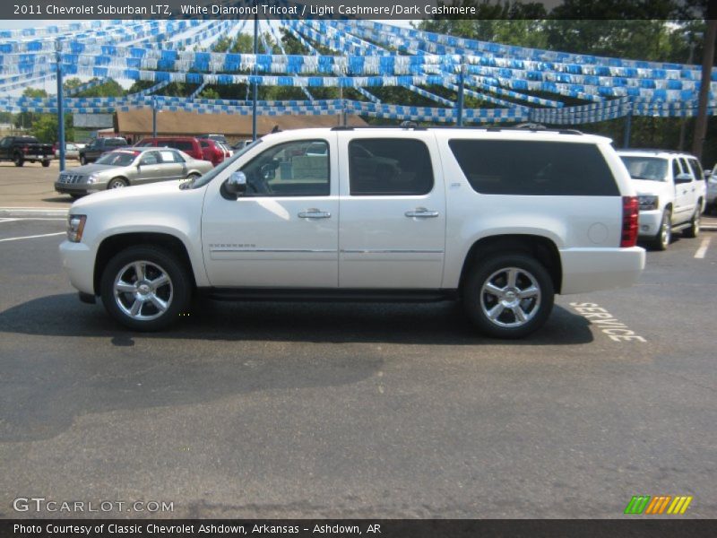 White Diamond Tricoat / Light Cashmere/Dark Cashmere 2011 Chevrolet Suburban LTZ