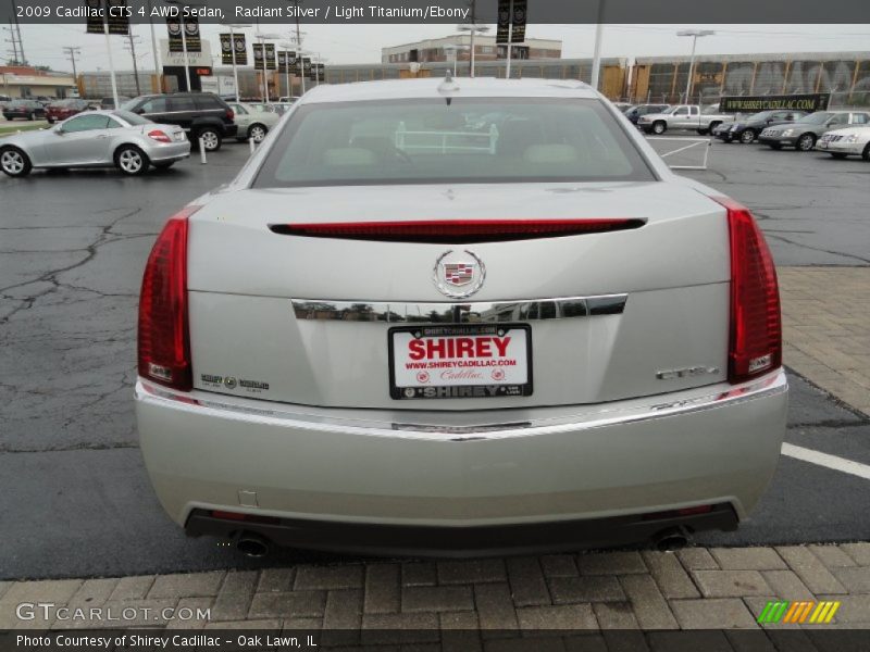Radiant Silver / Light Titanium/Ebony 2009 Cadillac CTS 4 AWD Sedan