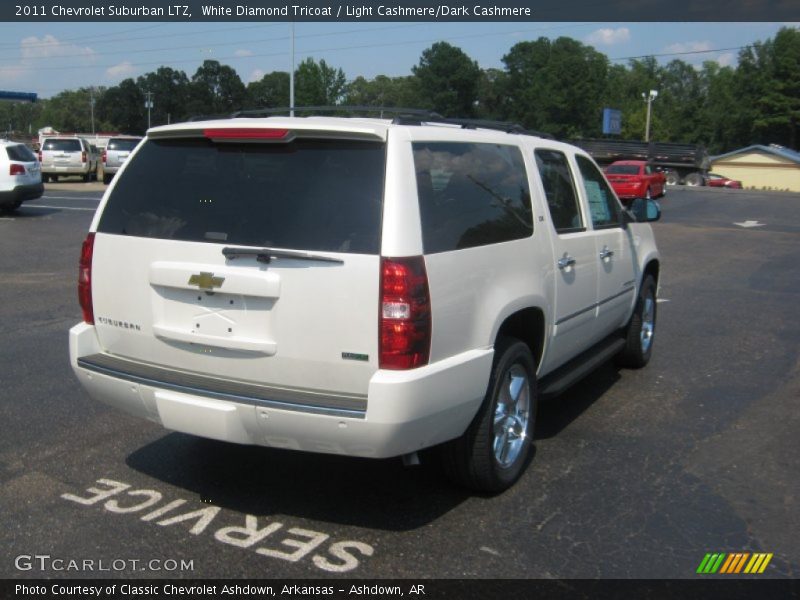 White Diamond Tricoat / Light Cashmere/Dark Cashmere 2011 Chevrolet Suburban LTZ