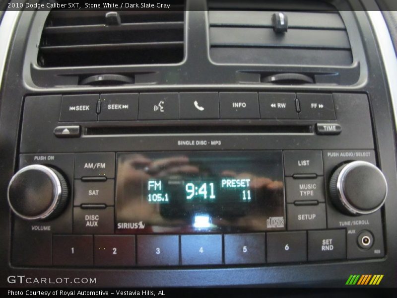 Stone White / Dark Slate Gray 2010 Dodge Caliber SXT