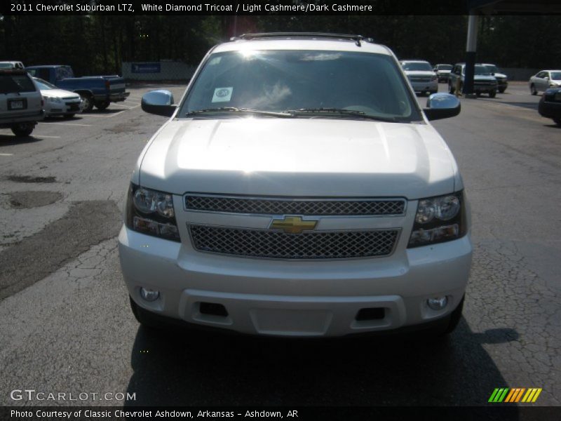 White Diamond Tricoat / Light Cashmere/Dark Cashmere 2011 Chevrolet Suburban LTZ