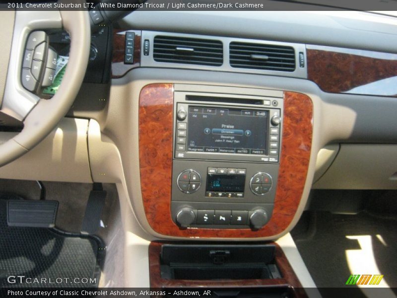 White Diamond Tricoat / Light Cashmere/Dark Cashmere 2011 Chevrolet Suburban LTZ