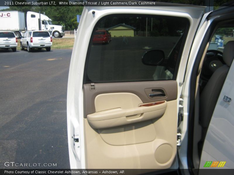 White Diamond Tricoat / Light Cashmere/Dark Cashmere 2011 Chevrolet Suburban LTZ