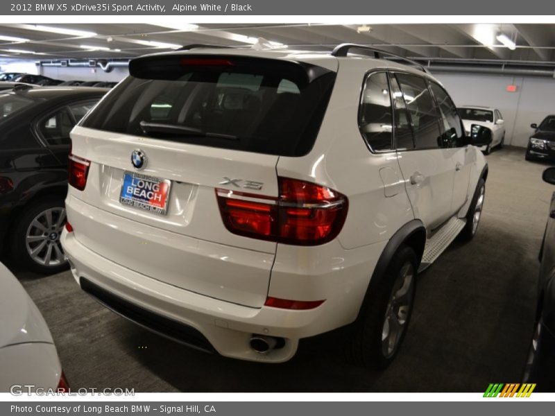 Alpine White / Black 2012 BMW X5 xDrive35i Sport Activity