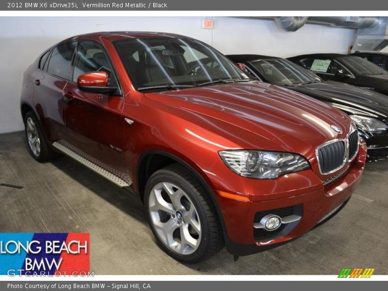 Vermillion Red Metallic / Black 2012 BMW X6 xDrive35i