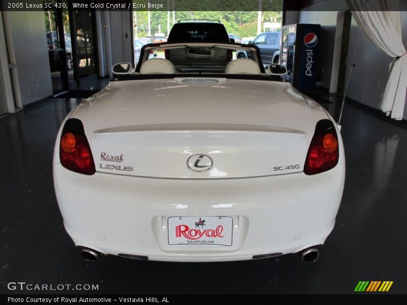 White Gold Crystal / Ecru Beige 2005 Lexus SC 430