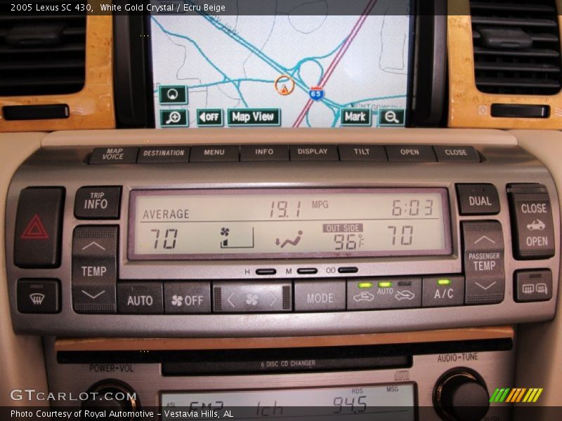 White Gold Crystal / Ecru Beige 2005 Lexus SC 430