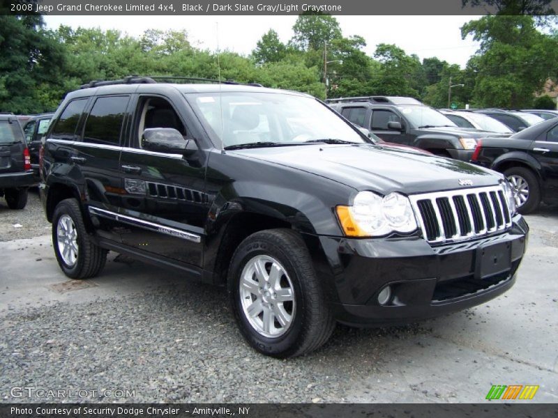 Black / Dark Slate Gray/Light Graystone 2008 Jeep Grand Cherokee Limited 4x4