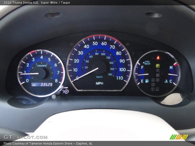  2010 Sienna XLE XLE Gauges