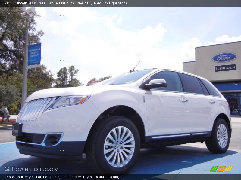 White Platinum Tri-Coat / Medium Light Stone 2011 Lincoln MKX FWD