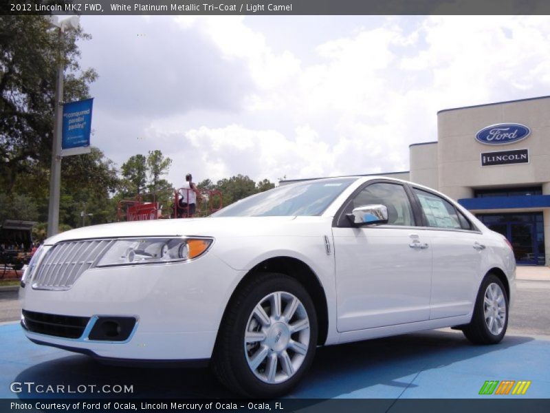 White Platinum Metallic Tri-Coat / Light Camel 2012 Lincoln MKZ FWD