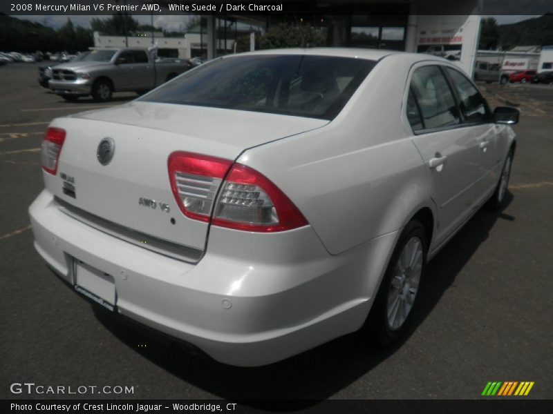 White Suede / Dark Charcoal 2008 Mercury Milan V6 Premier AWD