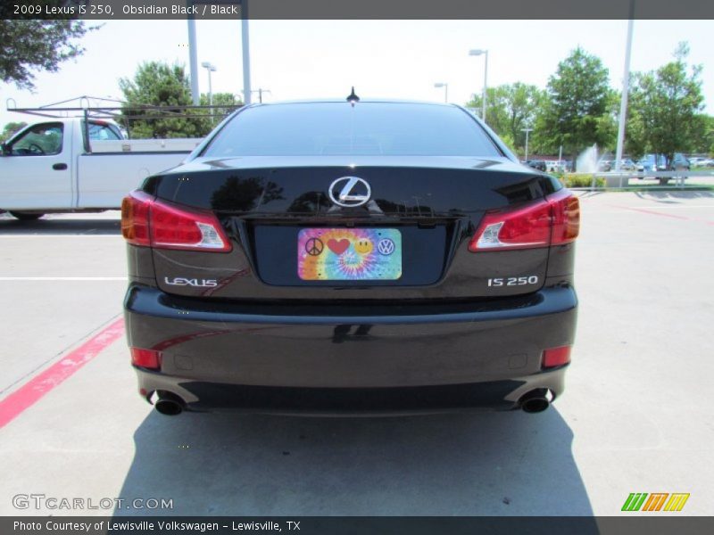 Obsidian Black / Black 2009 Lexus IS 250