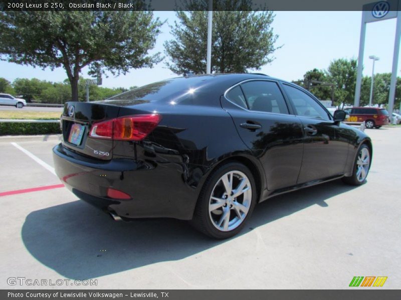 Obsidian Black / Black 2009 Lexus IS 250