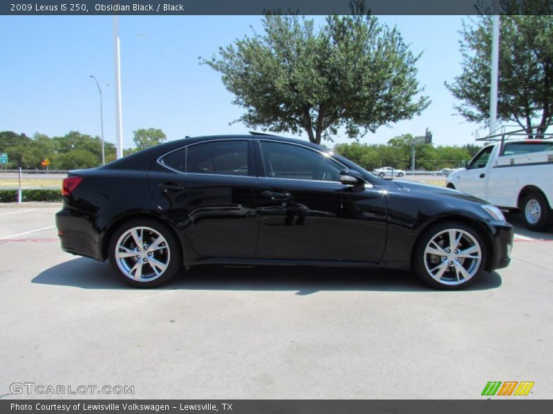 Obsidian Black / Black 2009 Lexus IS 250