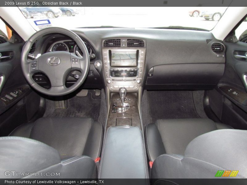 Obsidian Black / Black 2009 Lexus IS 250