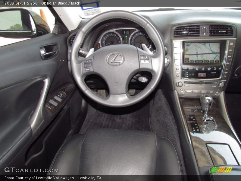 Obsidian Black / Black 2009 Lexus IS 250