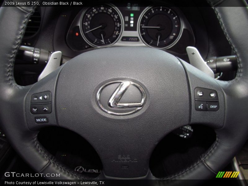 Obsidian Black / Black 2009 Lexus IS 250