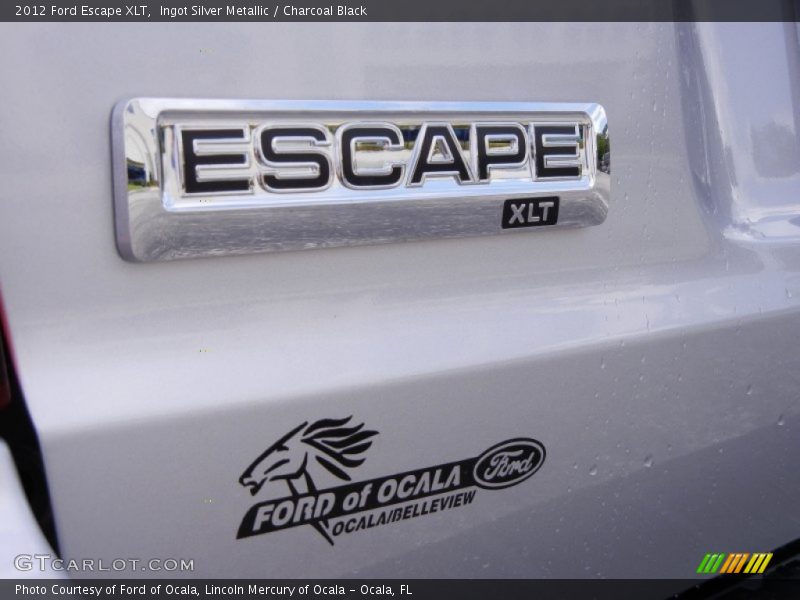 Ingot Silver Metallic / Charcoal Black 2012 Ford Escape XLT