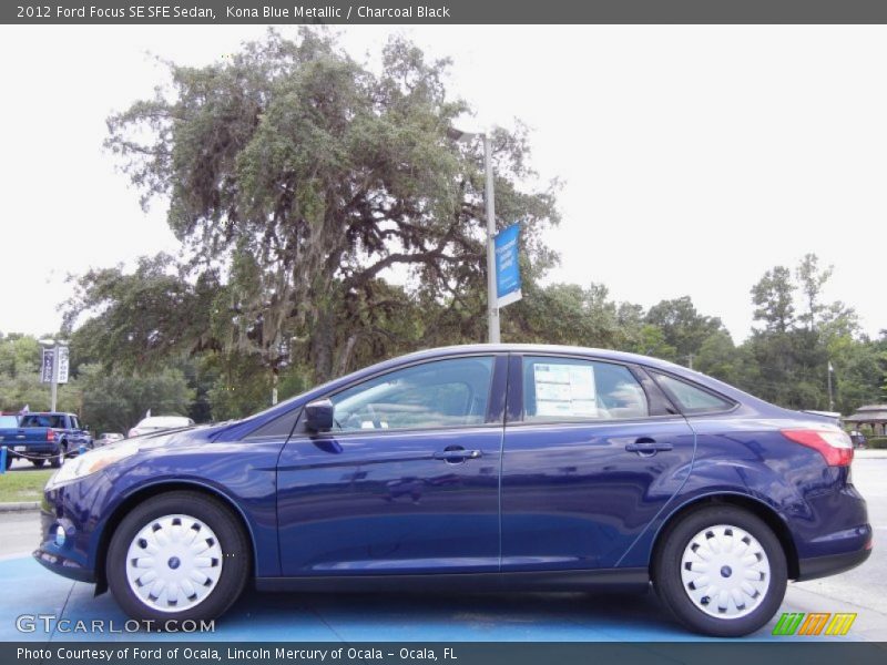 Kona Blue Metallic / Charcoal Black 2012 Ford Focus SE SFE Sedan