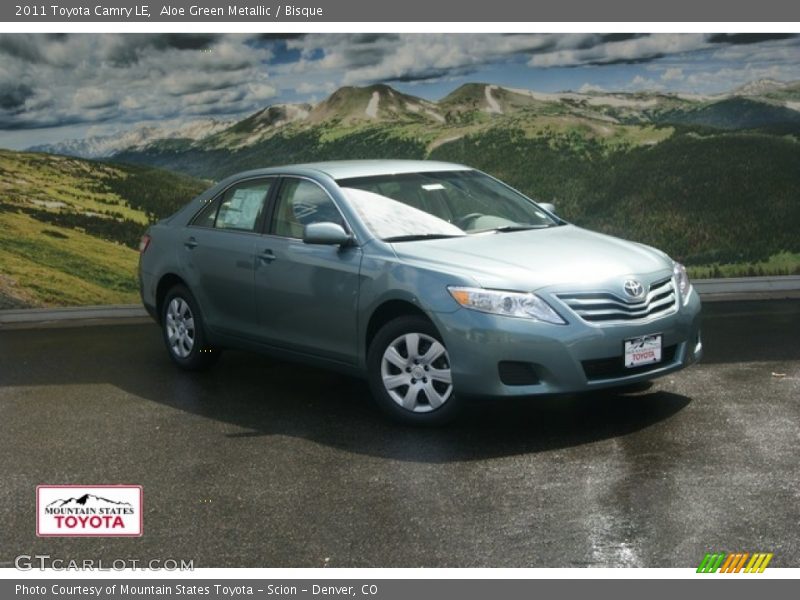 Aloe Green Metallic / Bisque 2011 Toyota Camry LE