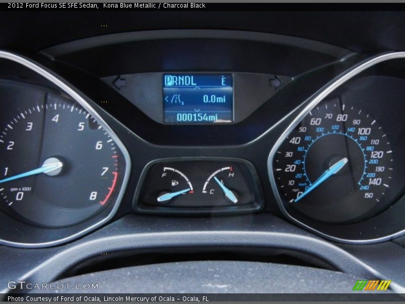 Kona Blue Metallic / Charcoal Black 2012 Ford Focus SE SFE Sedan