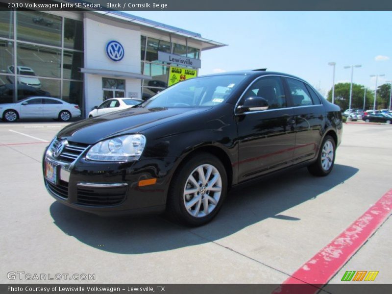 Black / Cornsilk Beige 2010 Volkswagen Jetta SE Sedan