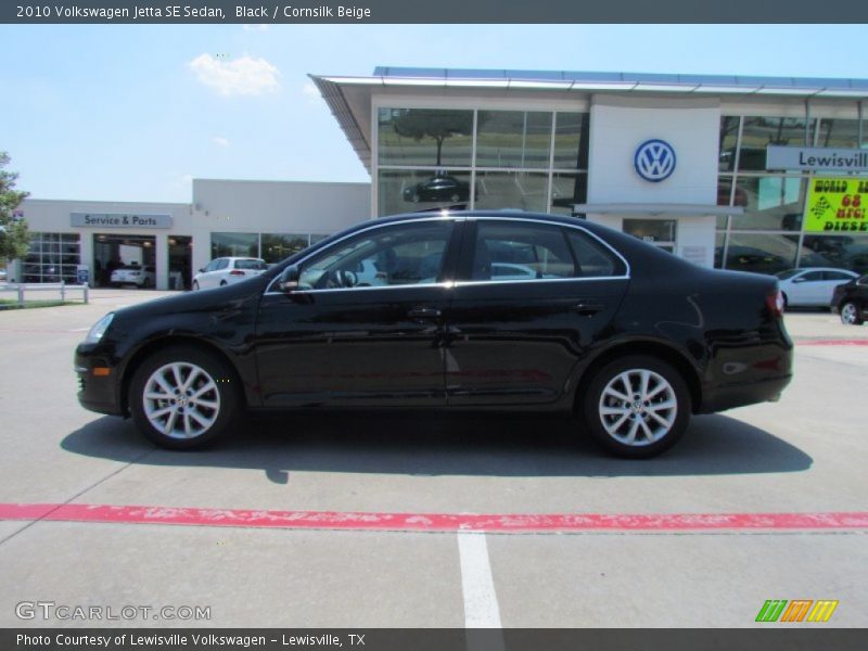 Black / Cornsilk Beige 2010 Volkswagen Jetta SE Sedan