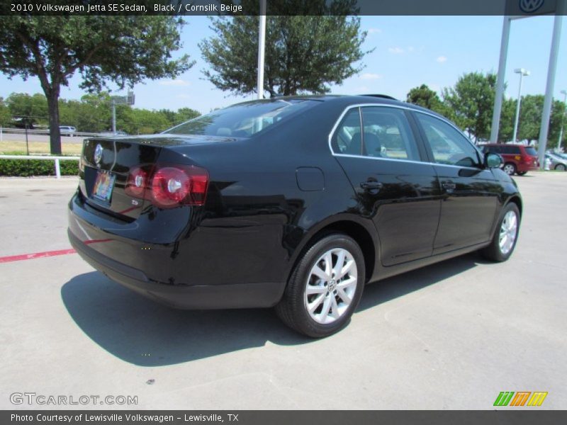 Black / Cornsilk Beige 2010 Volkswagen Jetta SE Sedan