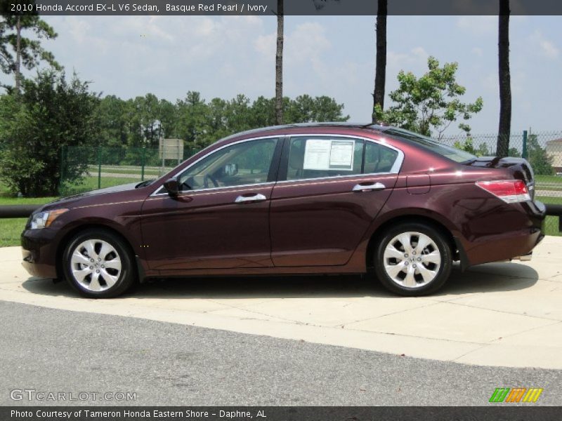 Basque Red Pearl / Ivory 2010 Honda Accord EX-L V6 Sedan