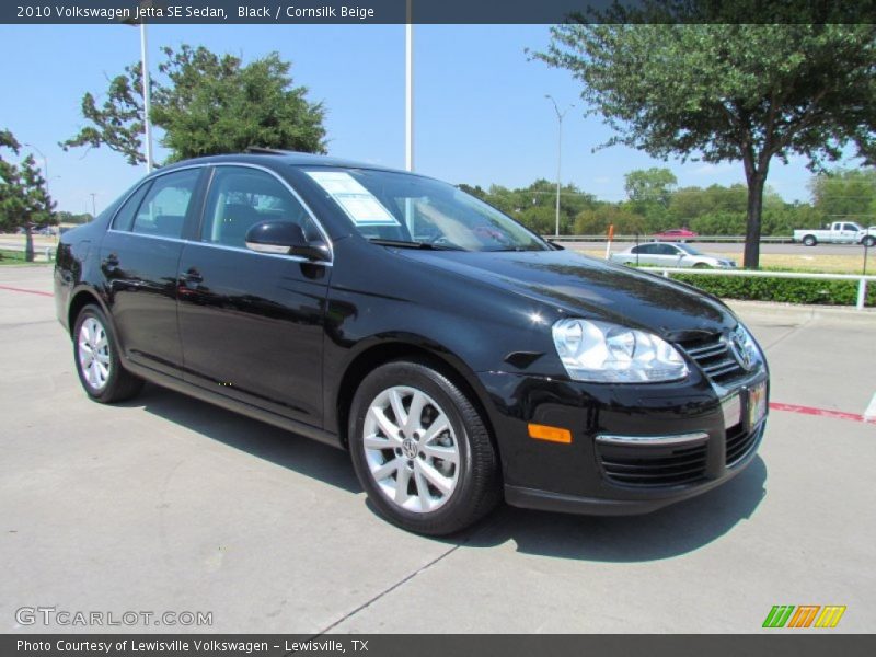 Black / Cornsilk Beige 2010 Volkswagen Jetta SE Sedan