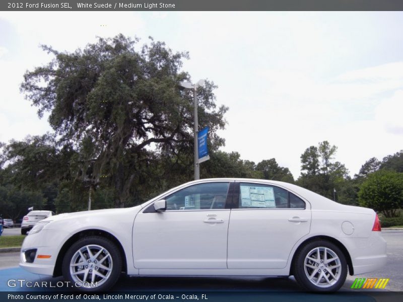 White Suede / Medium Light Stone 2012 Ford Fusion SEL