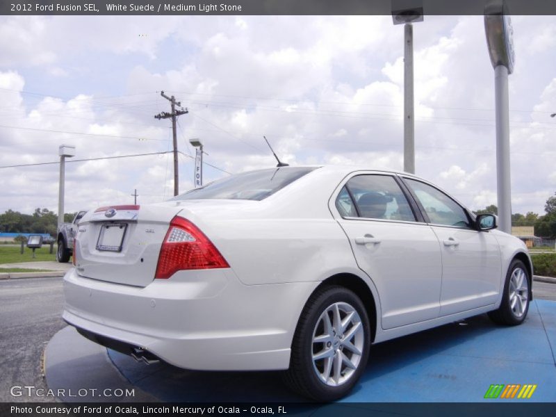 White Suede / Medium Light Stone 2012 Ford Fusion SEL