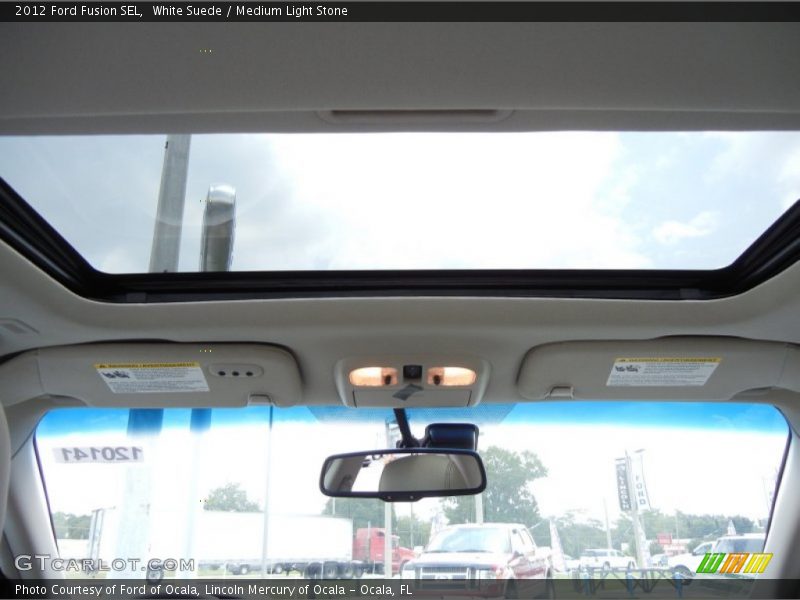 White Suede / Medium Light Stone 2012 Ford Fusion SEL