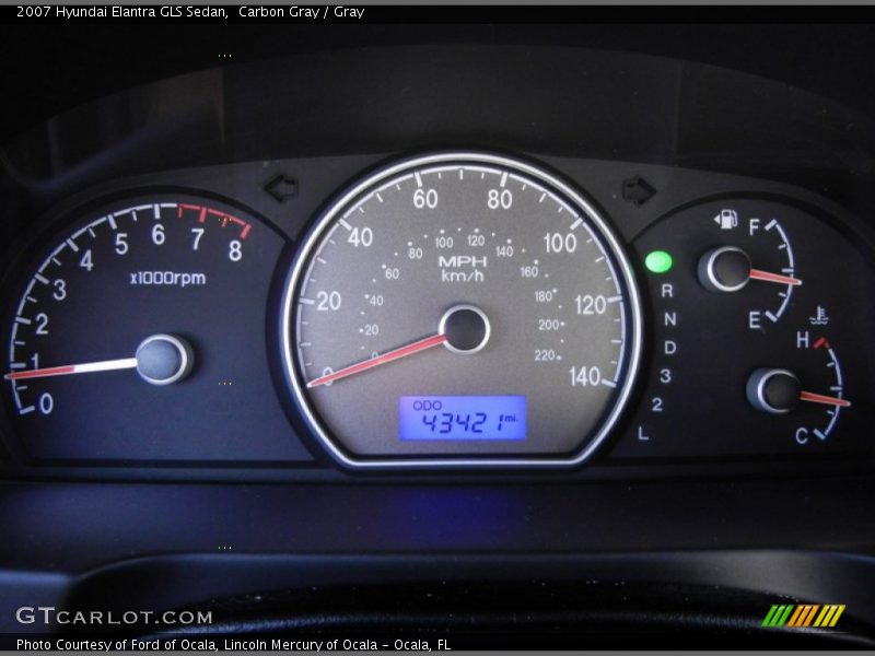 Carbon Gray / Gray 2007 Hyundai Elantra GLS Sedan