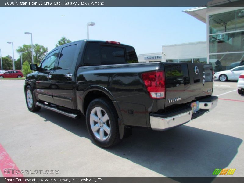 Galaxy Black / Almond 2008 Nissan Titan LE Crew Cab