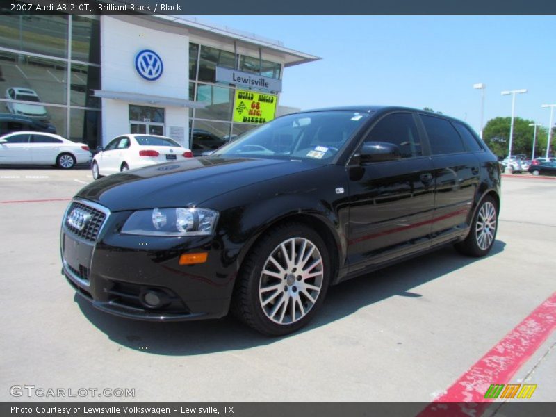Brilliant Black / Black 2007 Audi A3 2.0T