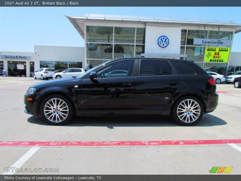 Brilliant Black / Black 2007 Audi A3 2.0T