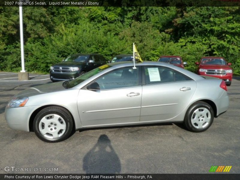 Liquid Silver Metallic / Ebony 2007 Pontiac G6 Sedan