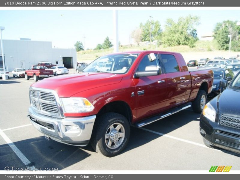 Inferno Red Crystal Pearl / Dark Slate/Medium Graystone 2010 Dodge Ram 2500 Big Horn Edition Mega Cab 4x4
