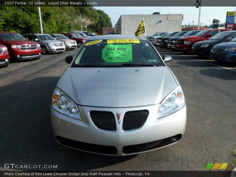 Liquid Silver Metallic / Ebony 2007 Pontiac G6 Sedan