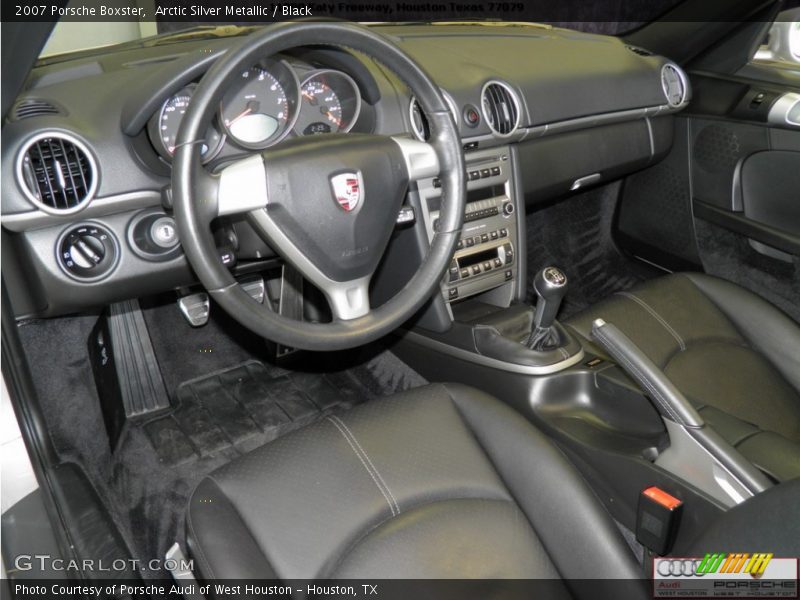 Arctic Silver Metallic / Black 2007 Porsche Boxster