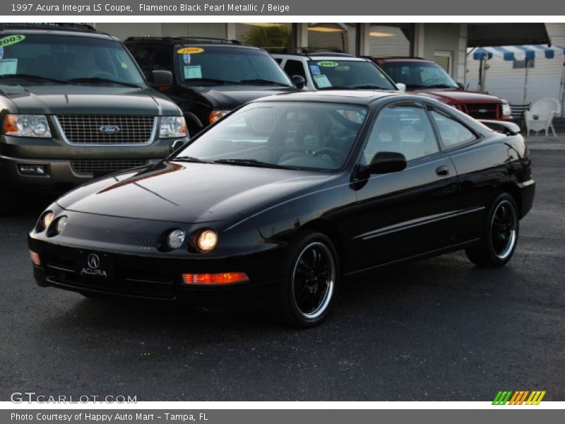 Flamenco Black Pearl Metallic / Beige 1997 Acura Integra LS Coupe