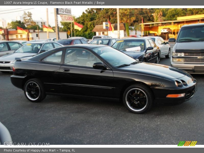 Flamenco Black Pearl Metallic / Beige 1997 Acura Integra LS Coupe